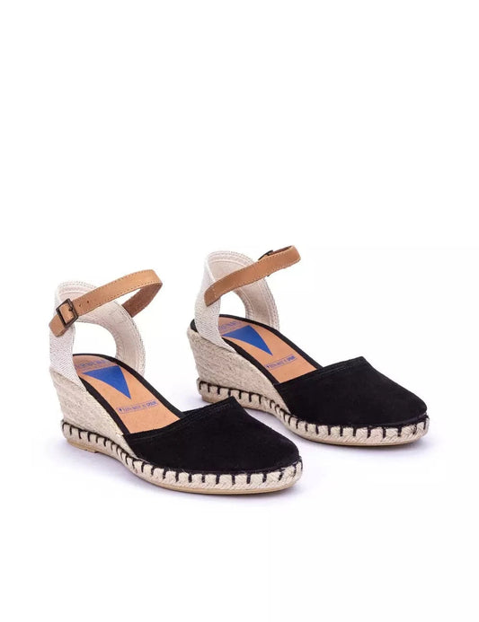 Sandale/nu pied adulte VERBENAS MALENA noir Sandales Compensées Nu Pieds