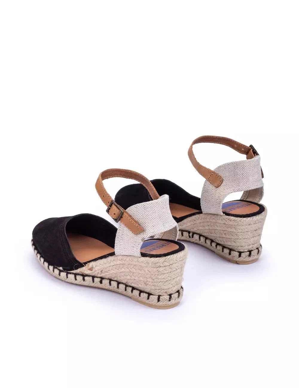 Sandale/nu pied adulte VERBENAS MALENA noir Sandales Compensées Nu Pieds