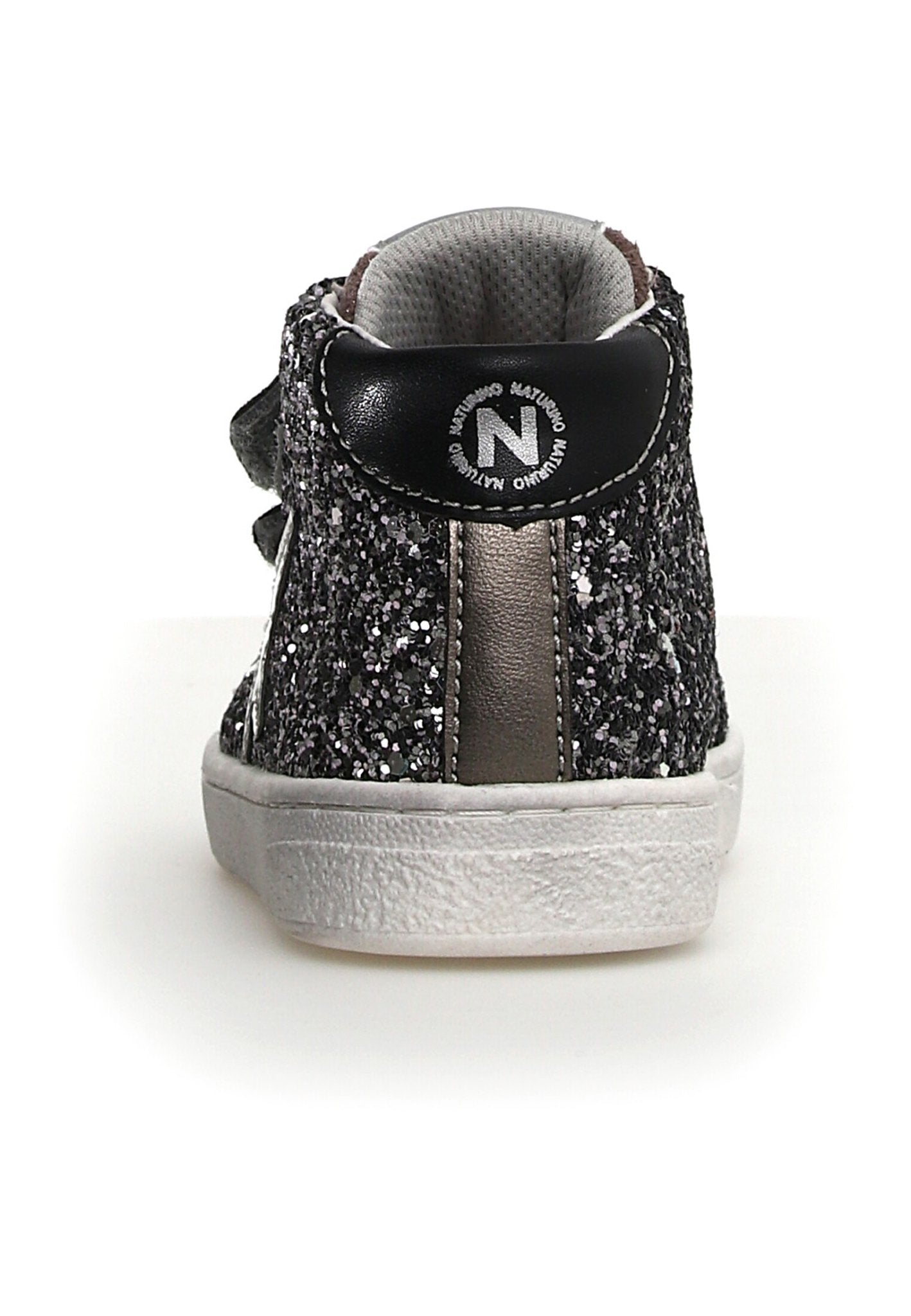 NATURINO PINN HIGH Noir glitter chaussures Basses Baskets