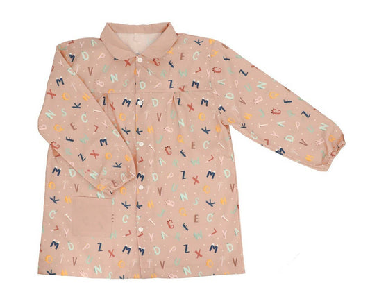 Tutete Blouse d'école à boutons avec lettres amusantes taille 2