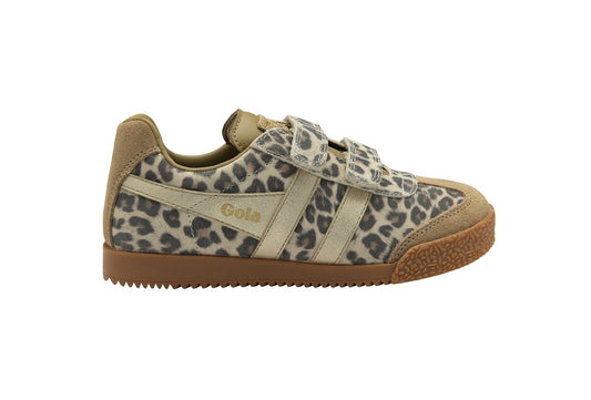 GOLA HARRIER SAFARI STRAP Léopard Caramel Sneakers Baskets