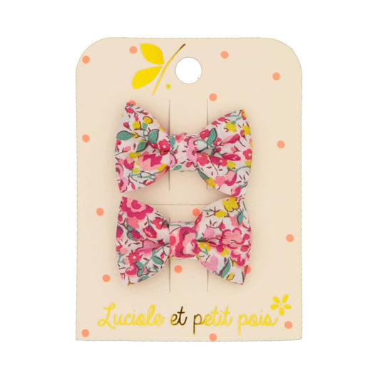 accessoires Barrettes mini papillon - Liberty Betsy Emma & Georgina hibiscus LBBP_105