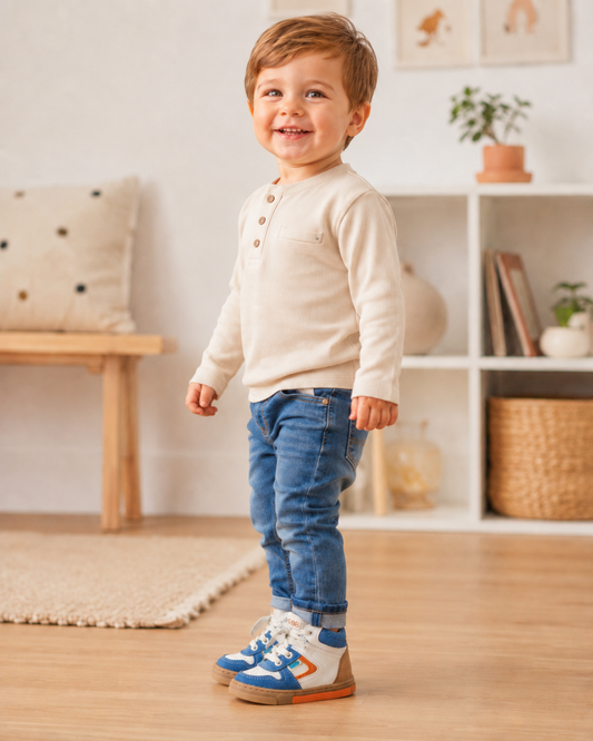 GBB DINIS Blanc Atlantic Chaussures Hautes Bottillons