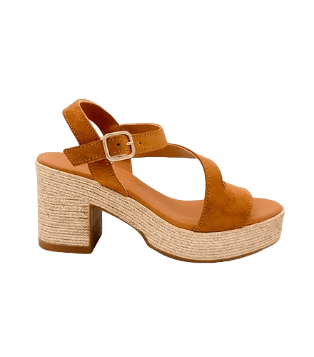 Sandales / Nu Pieds adulte EVA FRUTOS 4642 Camel Sandales Nu pieds
