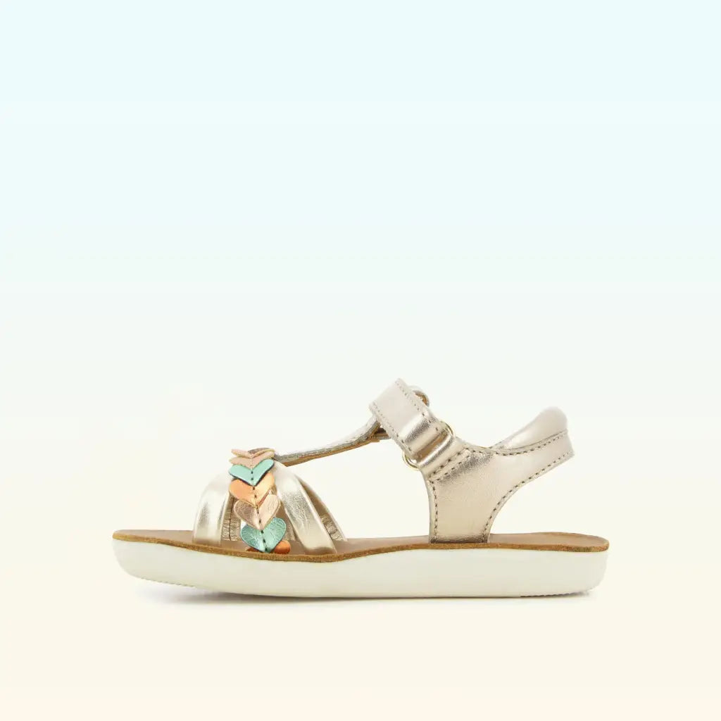 SHOO POM GOA TRESSE Bronze Sandales Nu Pieds