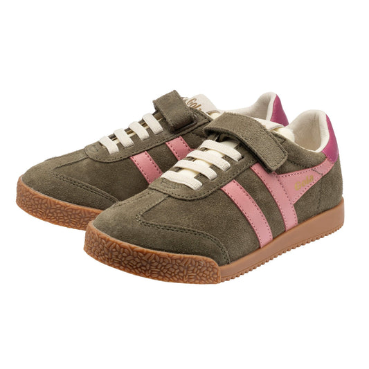 GOLA ELAN STRAP Khaki Coral Pink Sneakers Baskets
