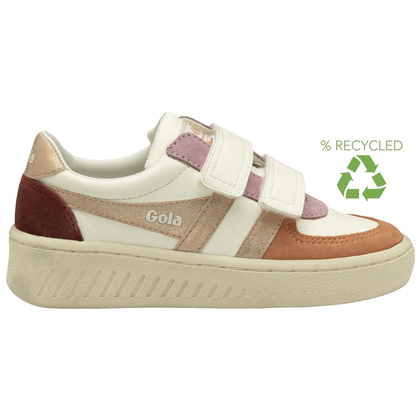 Chaussures Basses/Baskets/Sneakers GOLA GRANDSLAM Blanc QUADRANT Terracotta or ocre basket sneakers