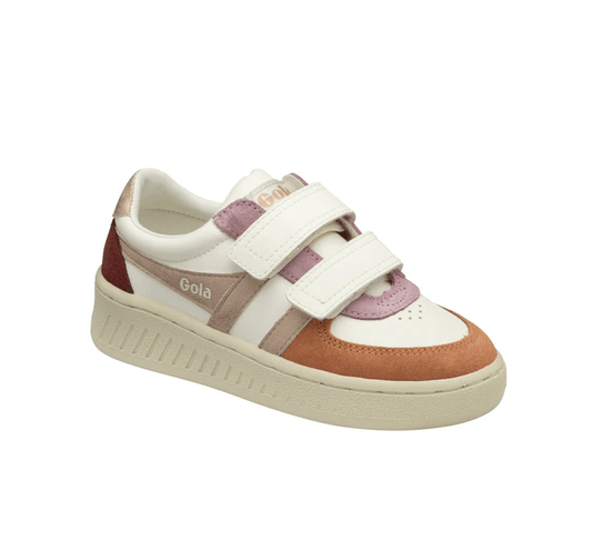 Chaussures Basses/Baskets/Sneakers GOLA GRANDSLAM Blanc QUADRANT Terracotta or ocre basket sneakers
