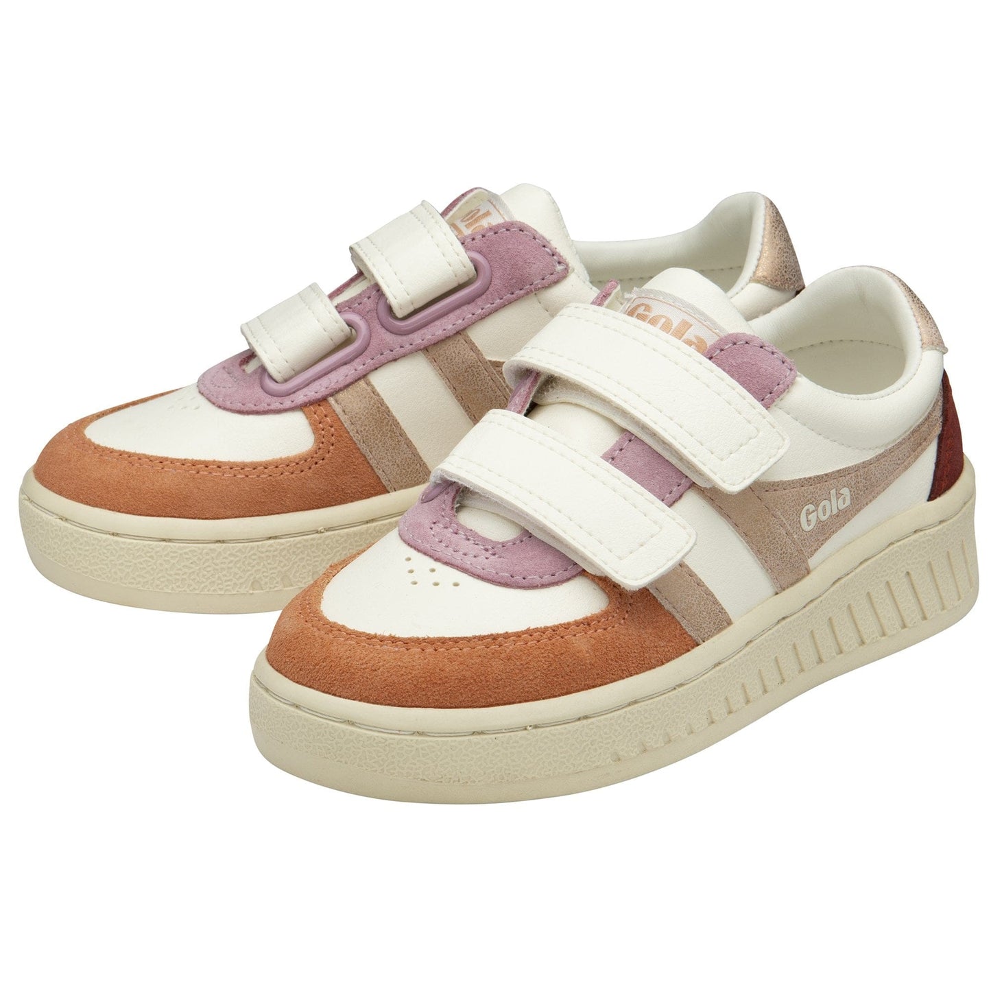 Chaussures Basses/Baskets/Sneakers GOLA GRANDSLAM Blanc QUADRANT Terracotta or ocre basket sneakers