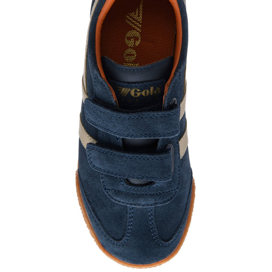 GOLA HARRIER STRAP Marine Navy Bone Moody Orange basket sneakers