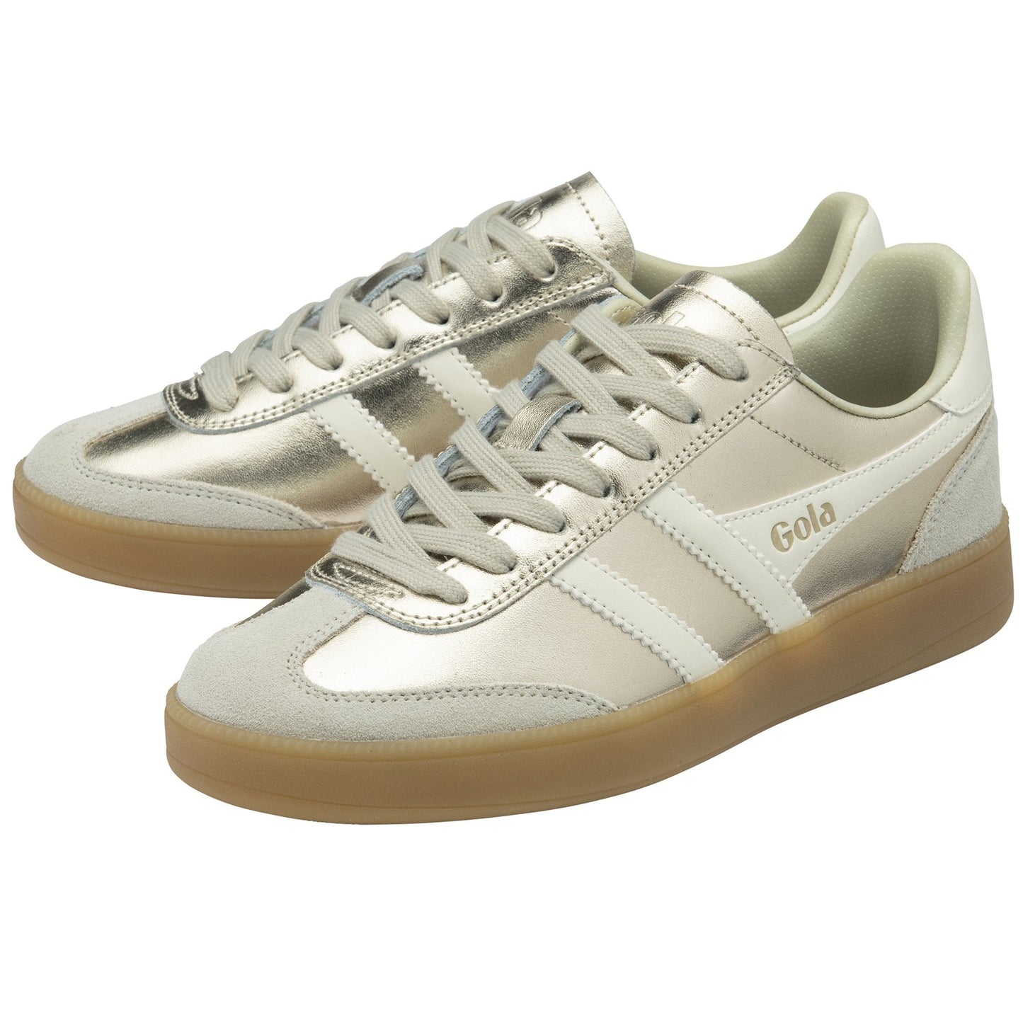 GOLA VIPER Metallic Gold Off White Sneakers Baskets adulte