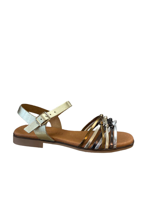 Sandales / Nu Pieds adulte EVA FRUTOS 3044 Doré Sandales Nu pieds