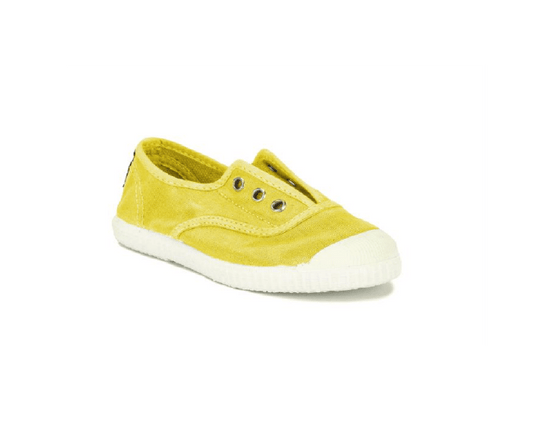 Toiles/Espadrilles CIENTA TOILE élastique 70777 Jaune Sunny 194 Toiles Espadrilles
