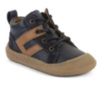FRODDO G2130379 MALY Dark Blue bottillons premiers pas barefoot enfant bleu marine camel