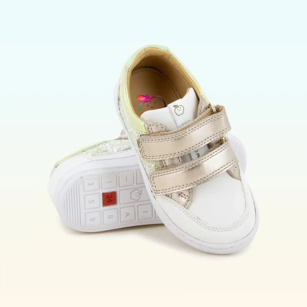 Chaussures Basses/Baskets/Sneakers SHOO POM PLAY CO SCRATCH Glitter white Chaussures Basses/Baskets/Sneakers