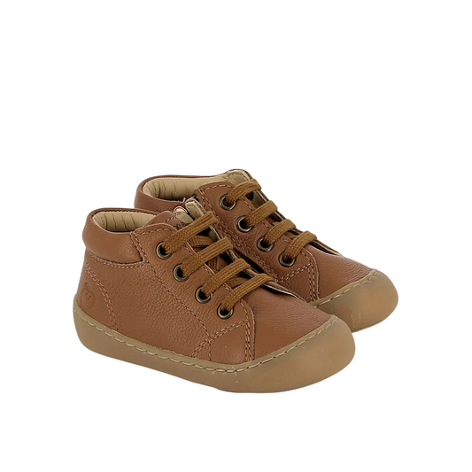 SHOO POM PLUM LACE Camel Bottillons premier pas barefoot