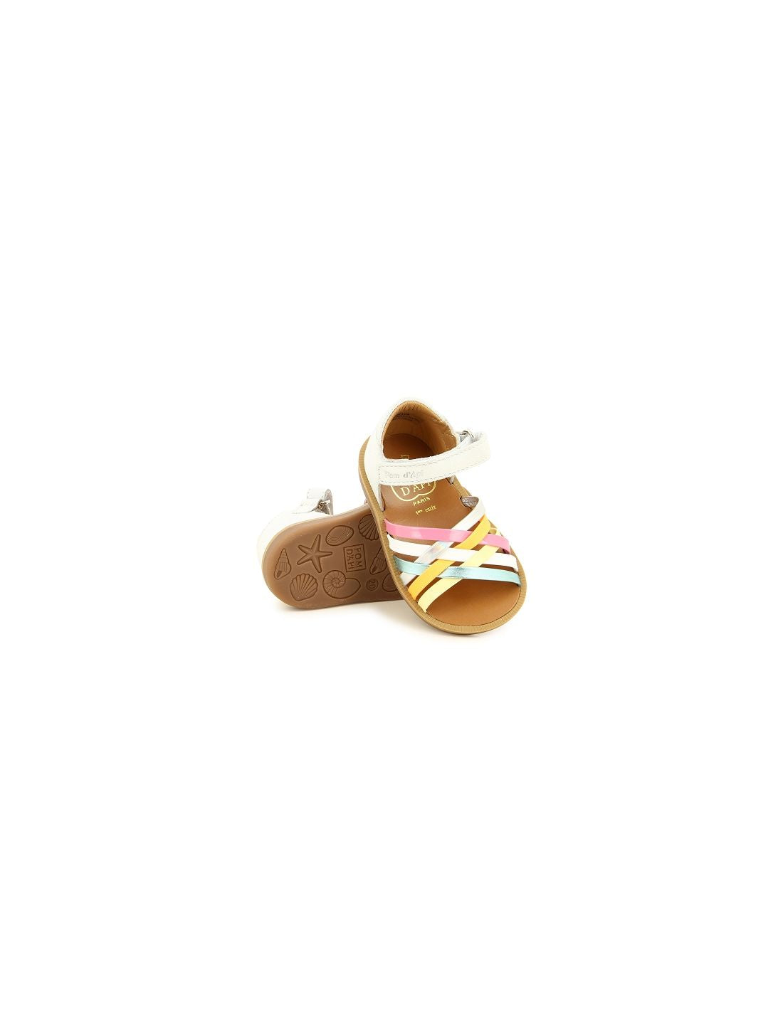 POM D'API POPPY LUX Argent Sandales Nu Pieds