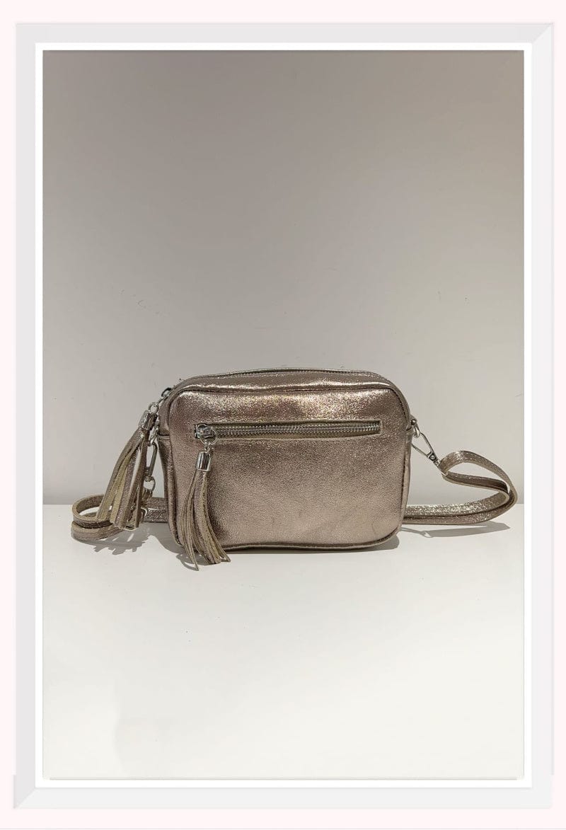 accessoires bronze Sac à bandoulière Bronzy en cuir irisé Bronze Pochette