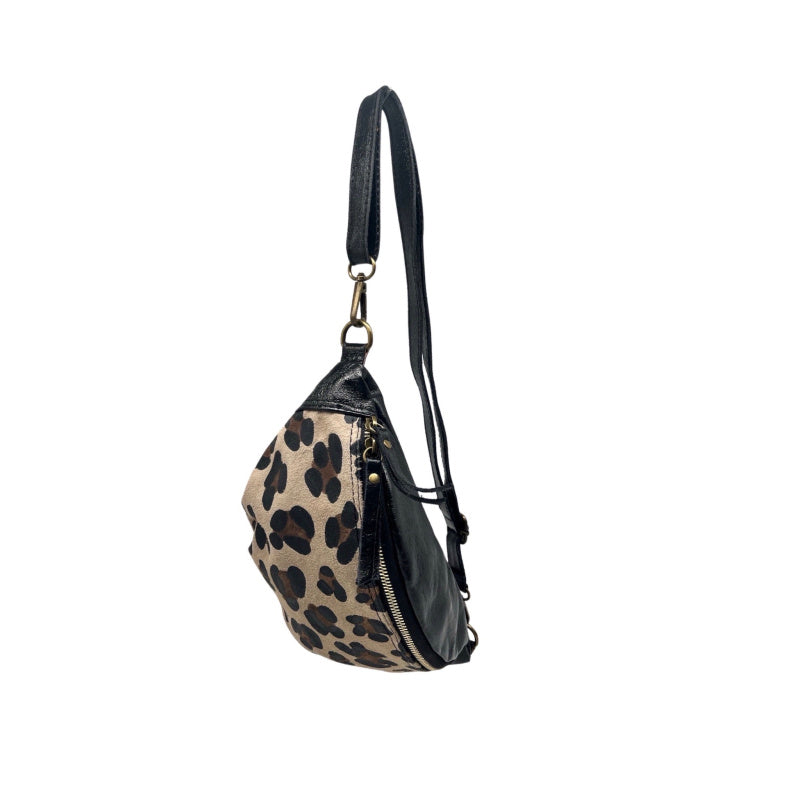 Sac Cuir banane Léopard