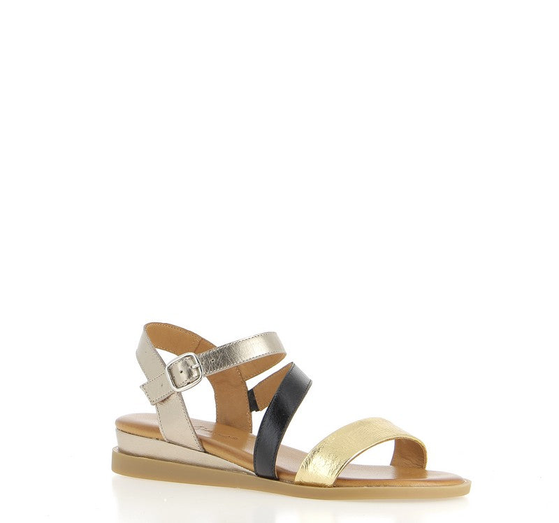 COCO ET ABRICOT MAGOAR Champagne Noir Sandales Nu Pieds