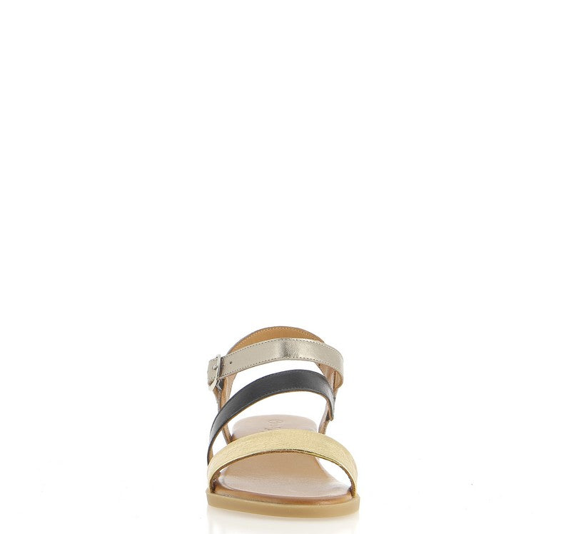 COCO ET ABRICOT MAGOAR Champagne Noir Sandales Nu Pieds