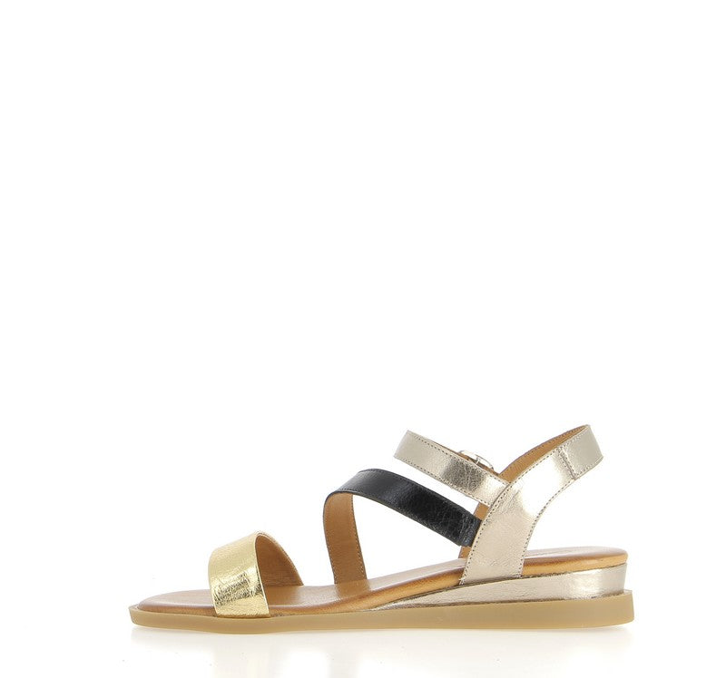 COCO ET ABRICOT MAGOAR Champagne Noir Sandales Nu Pieds