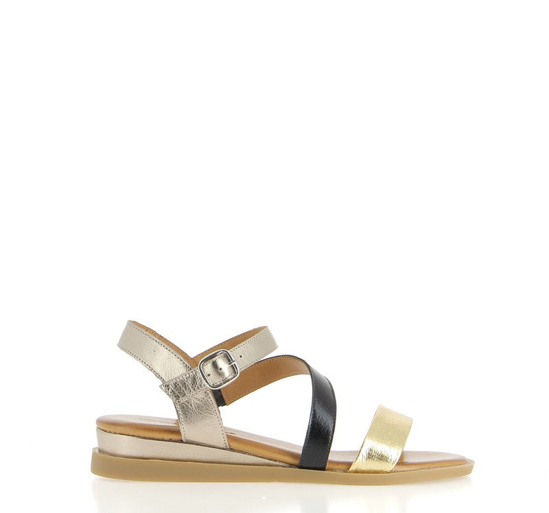 COCO ET ABRICOT MAGOAR Champagne Noir Sandales Nu Pieds
