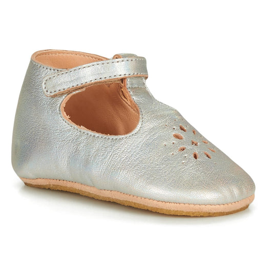 chausson 21 EZPZ Lillyp argent chaussons cuir ballerine