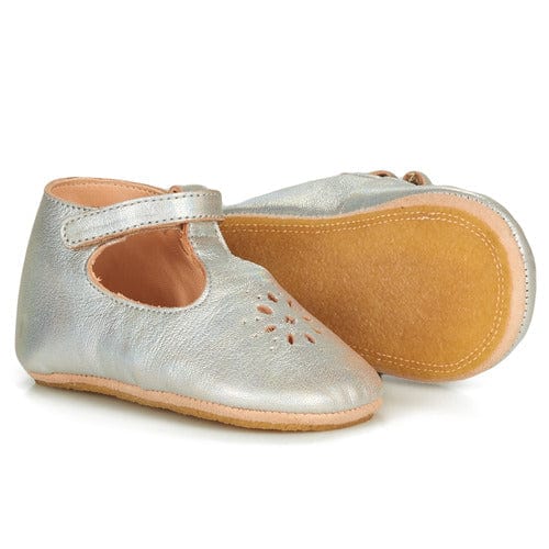chausson 21 EZPZ Lillyp argent chaussons cuir ballerine