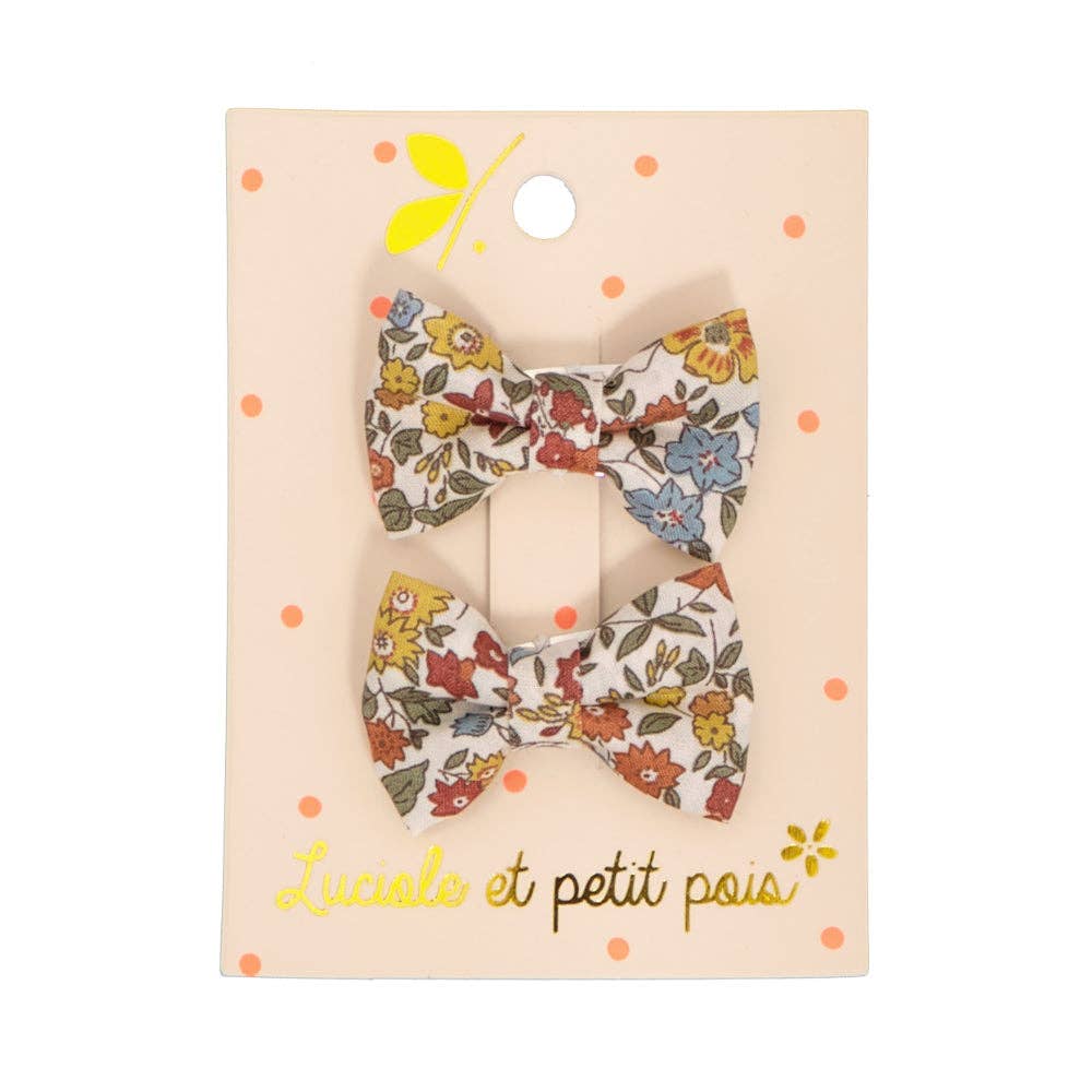 accessoires Barrettes mini papillon - Liberty Ava autumn (paire) LBBP_82