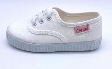 Toiles/Espadrilles CIENTA TOILE lacets 52000 blanc Toiles Espadrilles