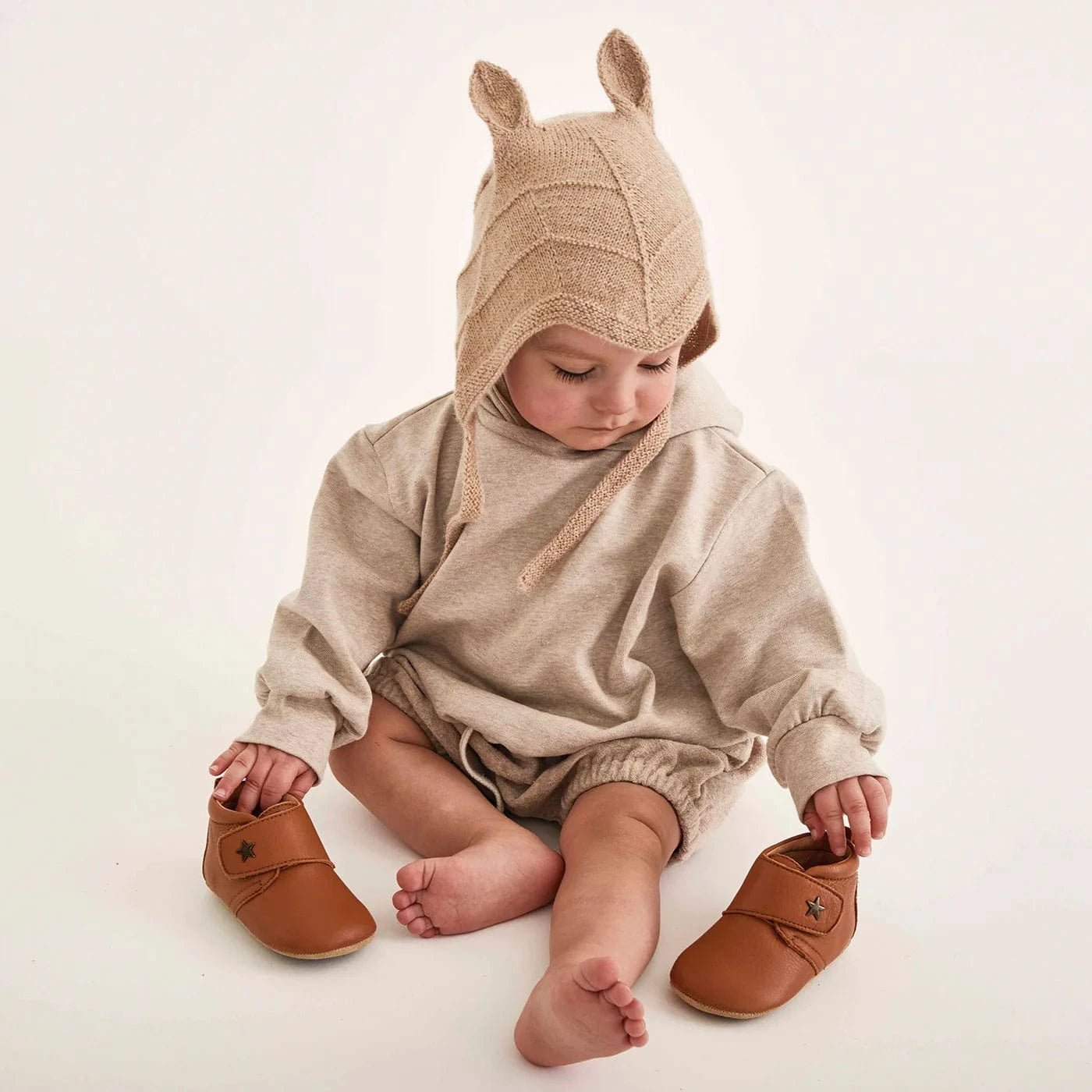 chaussons BISGAARD BABY STAR Cognac prémarche