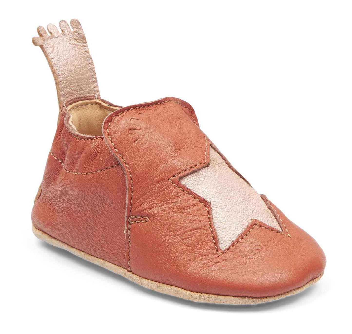 chausson EZPZ easy peasy blublu etoile vieux rose chaussons cuir
