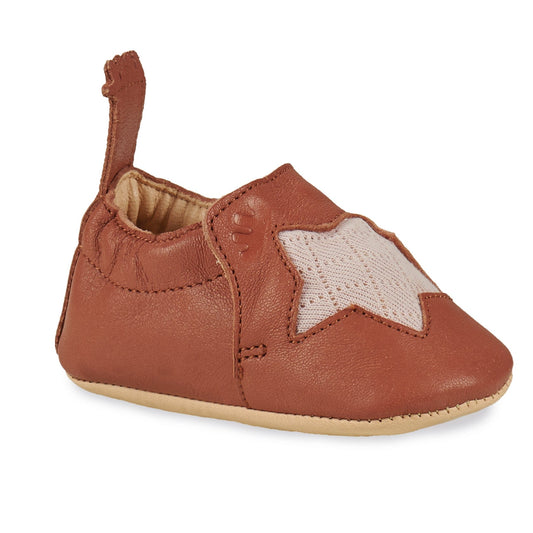 chausson EZPZ easy peasy MY BLUMOO etoile vieux rose chaussons cuir