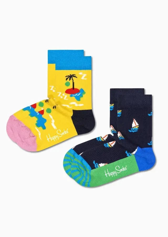 accessoires 2-3 ans HAPPY SOCKS CHAUSSETTES KIIT02 6500 island jaune 7333102511772
