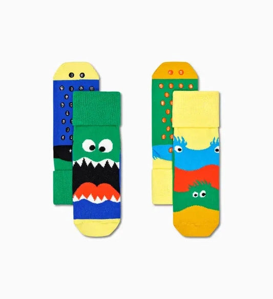 accessoires 2-3 ans HAPPY SOCKS CHAUSSETTES Anti-dérapantes KMON19 0200 vert 7333102474114