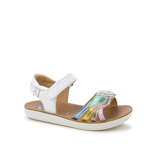 Sandales Shoo Pom Goa PIOU blanc platine- Pas des Anges
