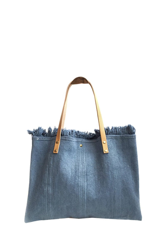 accessoires Sac Cabas Toile Bleu Rock