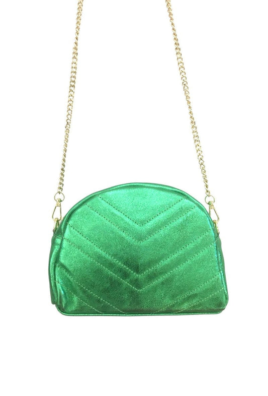 accessoires Sac Pochette Cuir vert Cindy
