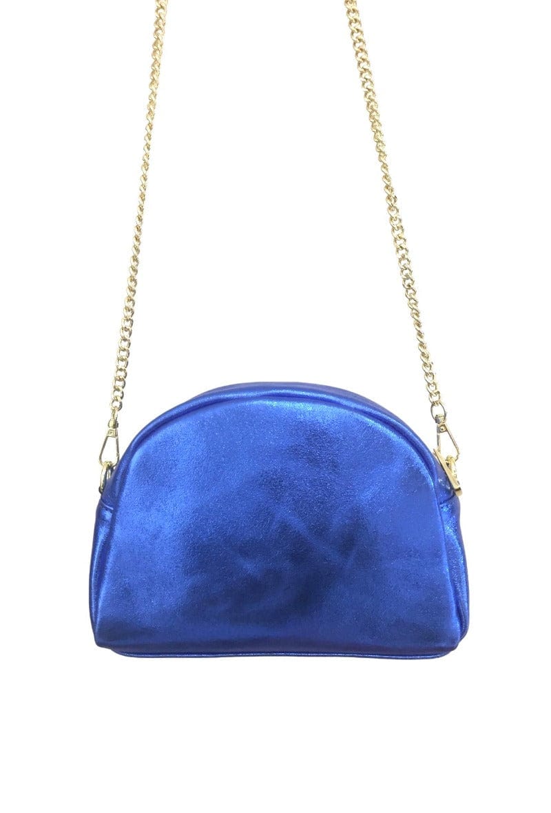 accessoires Sac Pochette Cuir Bleu Cindy