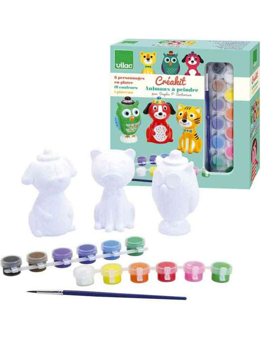 jouets animaux VILAC creakit 3 figurines à peindre 7773