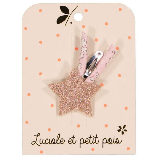 accessoires Barrette étoile filante - Glitter rose EF_05