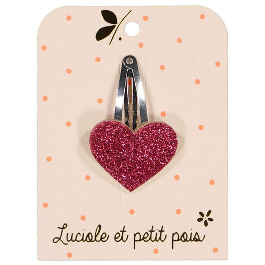 accessoires Barrette coeur - Framboise F_64