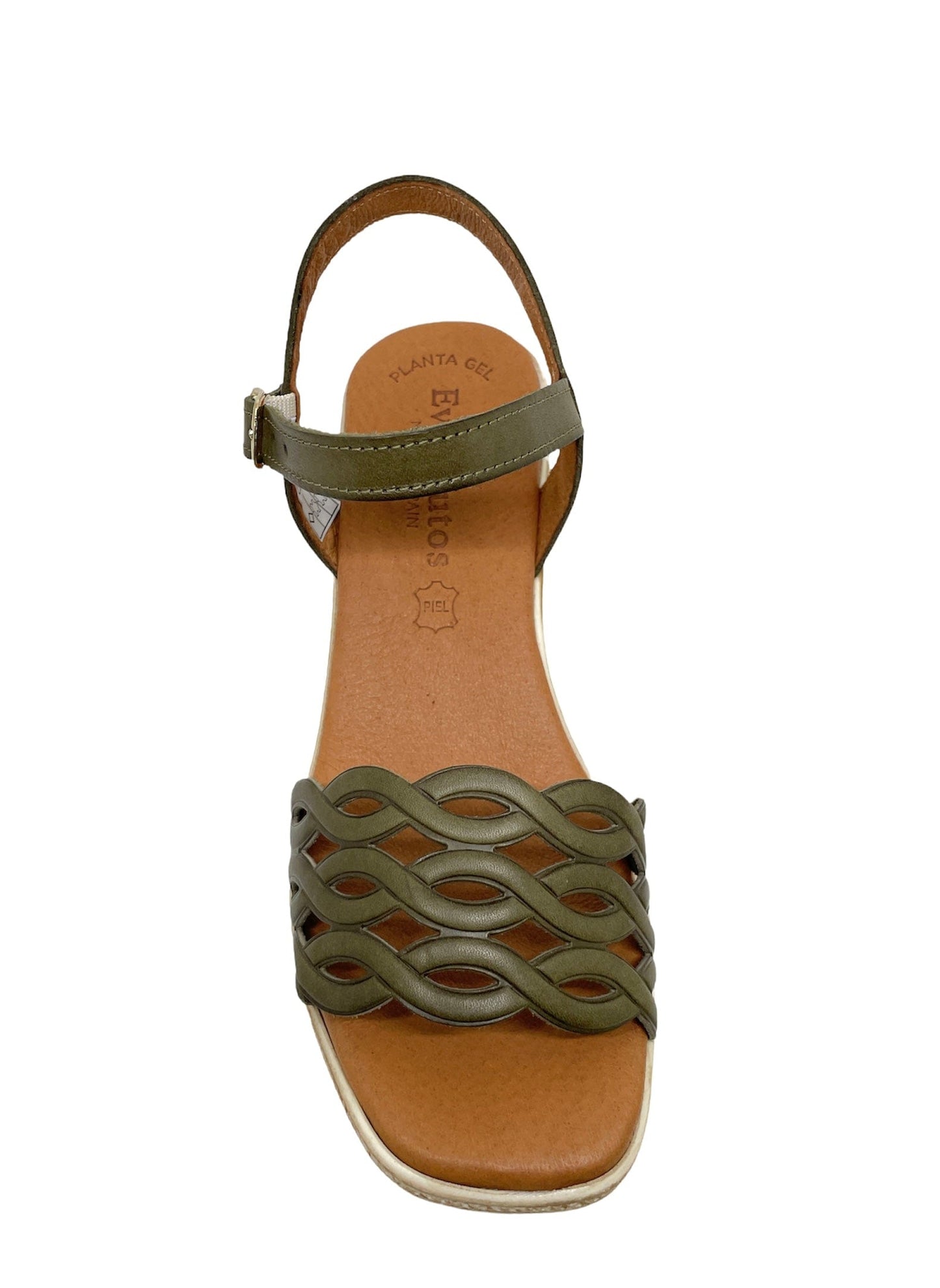 Sandales / Nu Pieds adulte 41 EVA FRUTOS 2595 kaki Sandales Compensées Nu pieds 15457417