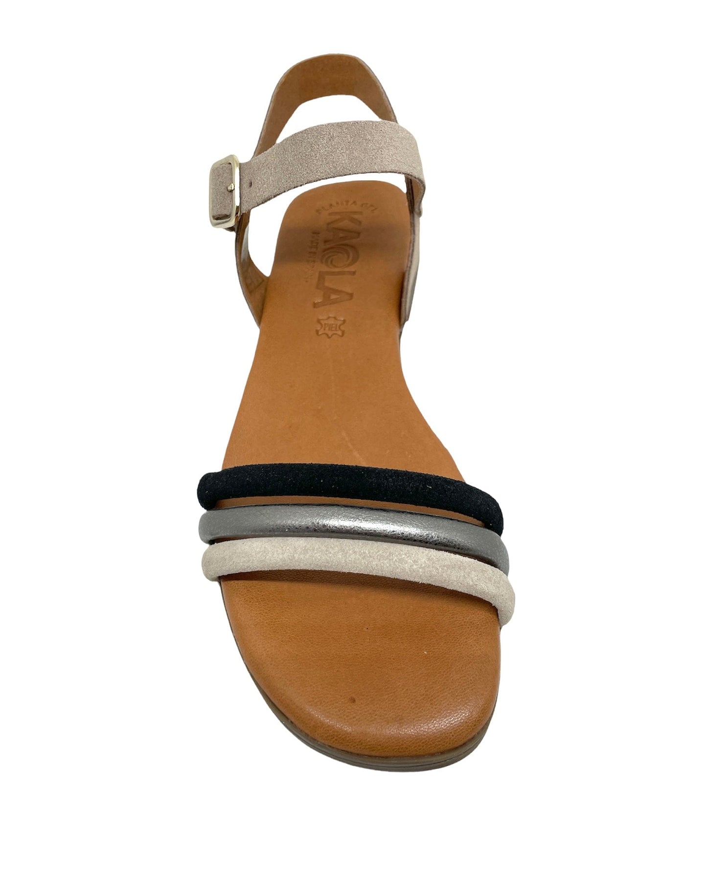 Sandales / Nu Pieds adulte KAOLA 1414 Beige noir Nu pied sandales