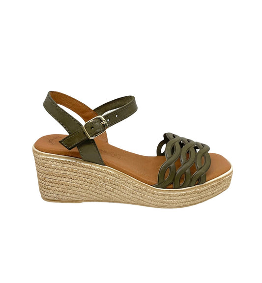 Sandales / Nu Pieds adulte 41 EVA FRUTOS 2595 kaki Sandales Compensées Nu pieds 15457417