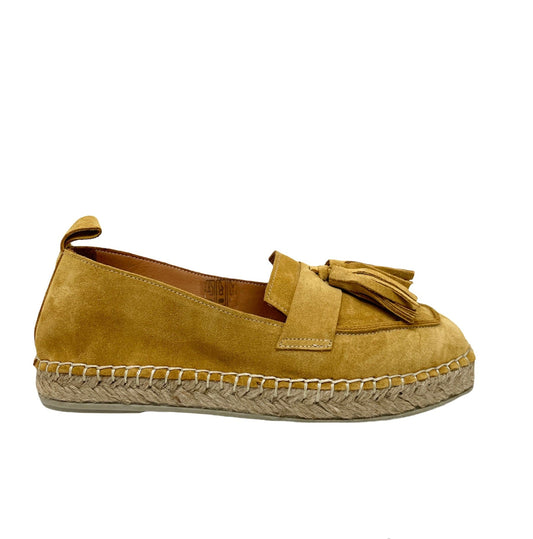 Toiles / Espadrilles adulte LUNE ET L'AUTRE ALBERTINE Moutarde Mocassins Espadrilles