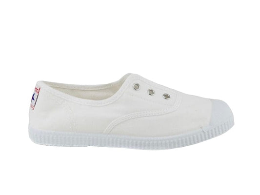 Toiles/Espadrilles CIENTA TOILE élastique 70997 Blanc Toiles Espadrilles