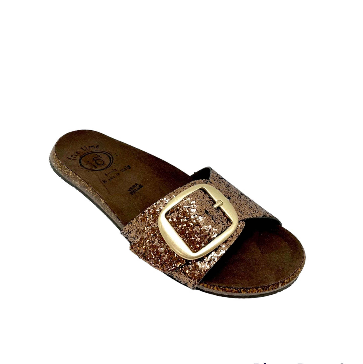 Sandales / Nu Pieds adulte 18+ diciotto piu 8154 Marron glitter Nu pieds sandales