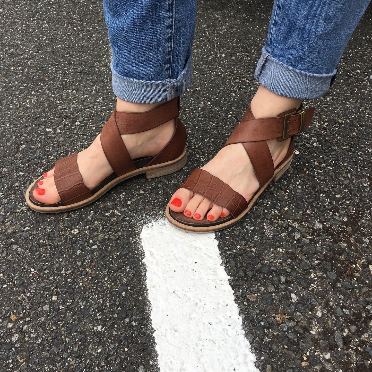 Sandales / Nu Pieds adulte 36 18+ diciotto piu 7506 Marron Nu pieds sandales